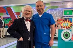 Доктор Дмитрий Дементьев и дрессировщик кошек, артист Юрий Куклачёв